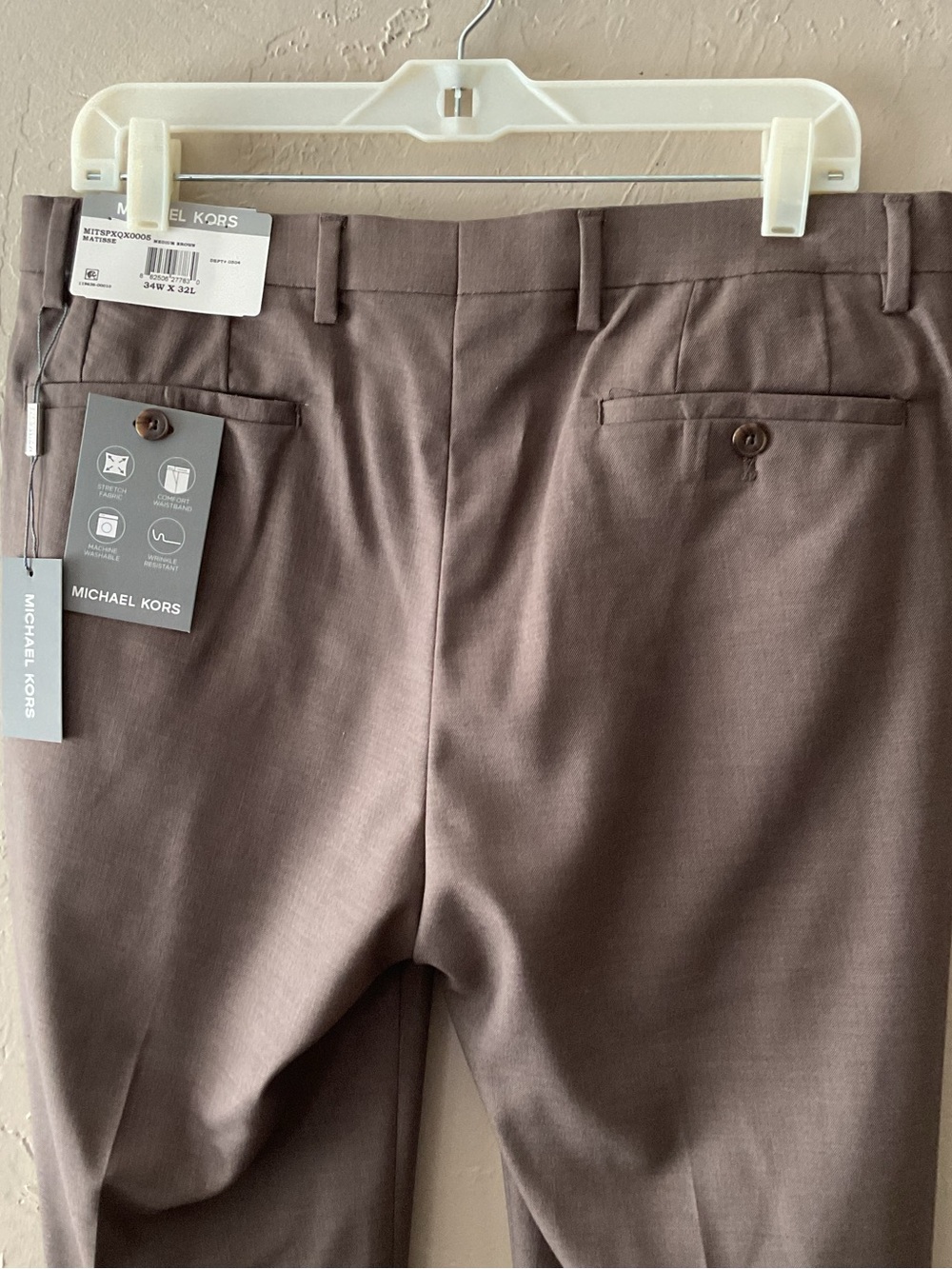 Michael Kors Men's Dark Brown Dress Trousers - Picture 4 of 6